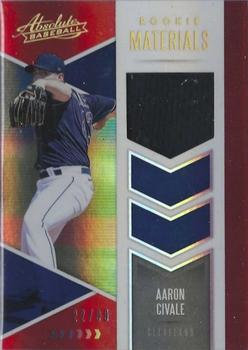 2020 Panini Absolute - Absolute Rookie Materials Spectrum Red #ARM-AC Aaron Civale Front
