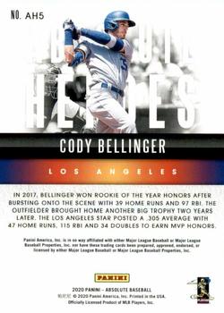 2020 Panini Absolute - Absolute Heroes #AH5 Cody Bellinger Back
