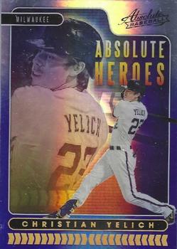 2020 Panini Absolute - Absolute Heroes Spectrum Blue #AH7 Christian Yelich Front