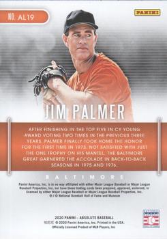 2020 Panini Absolute - Absolute Legends #AL19 Jim Palmer Back