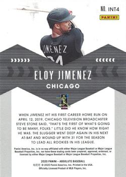 2020 Panini Absolute - Introductions Spectrum Silver #INT4 Eloy Jimenez Back
