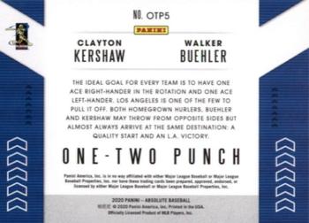 2020 Panini Absolute - One Two Punch #OTP5 Clayton Kershaw / Walker Buehler Back