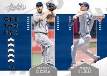2020 Panini Absolute - One Two Punch #OTP5 Clayton Kershaw / Walker Buehler Front