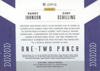 2020 Panini Absolute - One Two Punch #OTP10 Randy Johnson / Curt Schilling Back