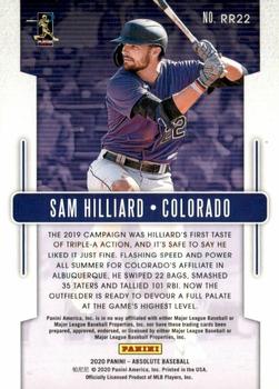 2020 Panini Absolute - Rookie Round Up #RR22 Sam Hilliard Back