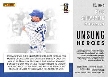 2020 Panini Absolute - Unsung Heroes #UH9 Kyle Schwarber Back