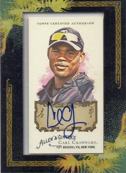 2008 Topps Allen & Ginter - Autographs #AGA-CC Carl Crawford Front