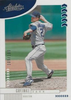 2020 Panini Absolute - Silver #22 Zack Greinke Front