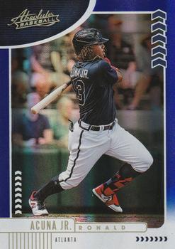 2020 Panini Absolute - Spectrum Blue #9 Ronald Acuna Jr. Front