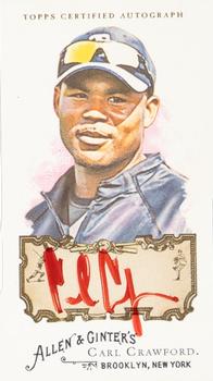 2008 Topps Allen & Ginter - Autographs Red Ink #CC Carl Crawford Front