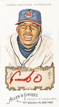 2008 Topps Allen & Ginter - Autographs Red Ink #FCC Fausto Carmona Front