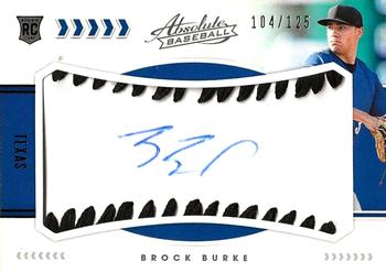 2020 Panini Absolute - Rookie Baseball Material Signatures Black #107 Brock Burke Front