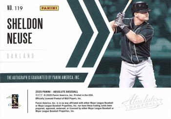 2020 Panini Absolute - Rookie Baseball Material Signatures Black #119 Sheldon Neuse Back