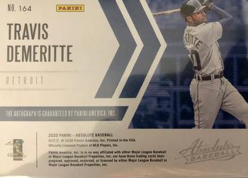 2020 Panini Absolute - Rookie Baseball Material Signatures Pink #164 Travis Demeritte Back