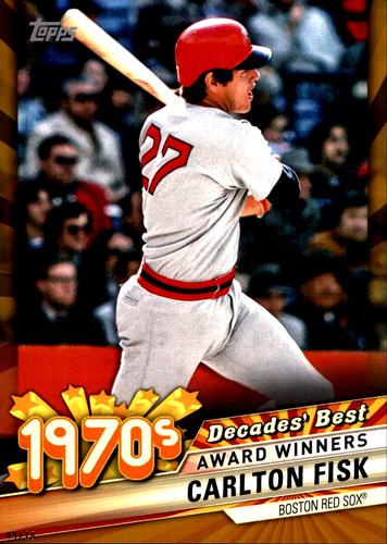 2020 Topps Decades' Best (Series Two) 5x7 - Gold #DB-32 Carlton Fisk Front