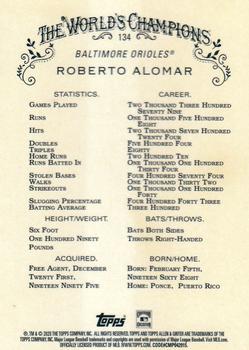 2020 Topps Allen & Ginter Chrome #134 Roberto Alomar Back