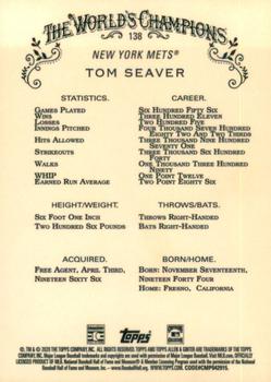 2020 Topps Allen & Ginter Chrome #138 Tom Seaver Back