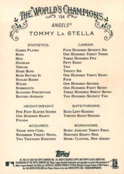 2020 Topps Allen & Ginter Chrome #154 Tommy La Stella Back