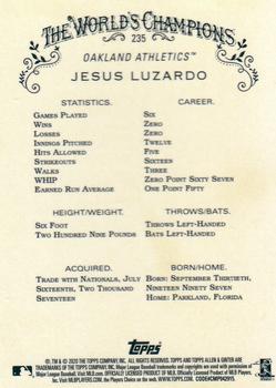 2020 Topps Allen & Ginter Chrome #235 Jesus Luzardo Back