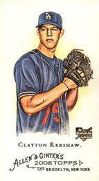 2008 Topps Allen & Ginter - Mini A & G Back #72 Clayton Kershaw Front