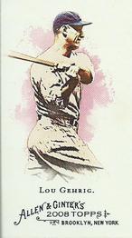 2008 Topps Allen & Ginter - Mini Baseball Icons #BI13 Lou Gehrig Front