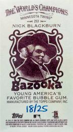 2008 Topps Allen & Ginter - Mini Bazooka #253 Nick Blackburn Back