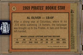 2020 Topps Archives Signature Series Retired Player Edition - Al Oliver #44 Al Oliver Back