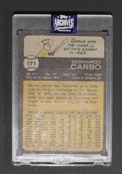 2020 Topps Archives Signature Series Retired Player Edition - Bernie Carbo #171 Bernie Carbo Back