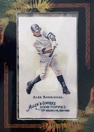 2008 Topps Allen & Ginter - Mini Framed Cloth #1 Alex Rodriguez Front