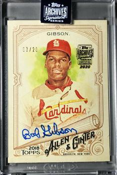 2020 Topps Archives Signature Series Retired Player Edition - Bob Gibson #159 Bob Gibson Front