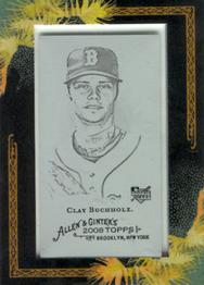 2008 Topps Allen & Ginter - Mini Framed Printing Plates Black #153 Clay Buchholz Front