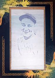 2008 Topps Allen & Ginter - Mini Framed Printing Plates Cyan #377 Lou Gehrig Front