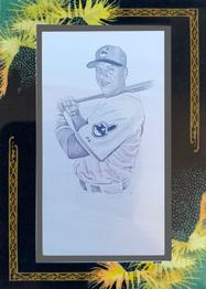 2008 Topps Allen & Ginter - Mini Framed Printing Plates Cyan #391 Victor Martinez Front