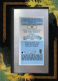 2008 Topps Allen & Ginter - Mini Framed Printing Plates Cyan #77 Joba Chamberlain Back