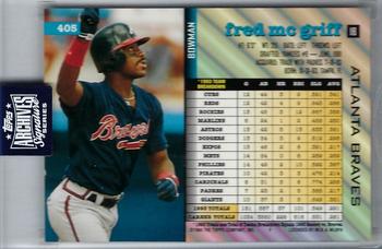 2020 Topps Archives Signature Series Retired Player Edition - Fred McGriff #405 Fred McGriff Back