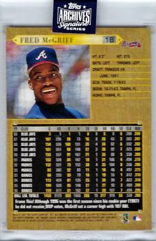 2020 Topps Archives Signature Series Retired Player Edition - Fred McGriff #33 Fred McGriff Back