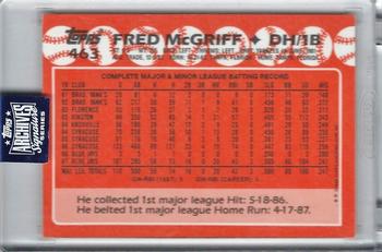 2020 Topps Archives Signature Series Retired Player Edition - Fred McGriff #463 Fred McGriff Back