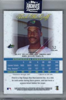 2020 Topps Archives Signature Series Retired Player Edition - Fred McGriff #32 Fred McGriff Back
