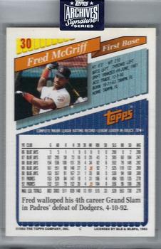 2020 Topps Archives Signature Series Retired Player Edition - Fred McGriff #30 Fred McGriff Back