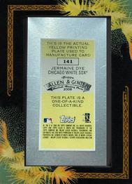 2008 Topps Allen & Ginter - Mini Framed Printing Plates Yellow #141 Jermaine Dye Back