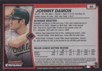 2020 Topps Archives Signature Series Retired Player Edition - Johnny Damon #66 Johnny Damon Back