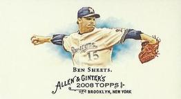 2008 Topps Allen & Ginter - Mini No Card Number #NNO Ben Sheets Front