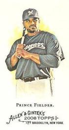 2008 Topps Allen & Ginter - Mini No Card Number #NNO Prince Fielder Front
