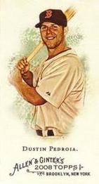2008 Topps Allen & Ginter - Mini No Card Number #NNO Dustin Pedroia Front