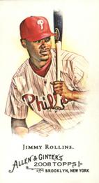 2008 Topps Allen & Ginter - Mini No Card Number #NNO Jimmy Rollins Front