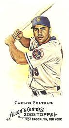 2008 Topps Allen & Ginter - Mini No Card Number #NNO Carlos Beltran Front