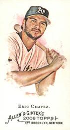 2008 Topps Allen & Ginter - Mini No Card Number #NNO Eric Chavez Front