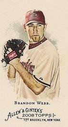 2008 Topps Allen & Ginter - Mini No Card Number #NNO Brandon Webb Front