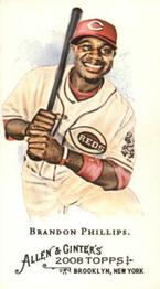 2008 Topps Allen & Ginter - Mini No Card Number #NNO Brandon Phillips Front
