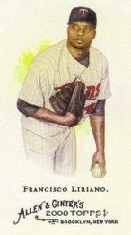 2008 Topps Allen & Ginter - Mini No Card Number #NNO Francisco Liriano Front
